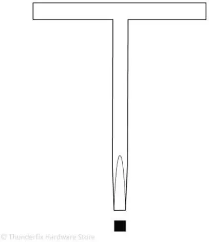 Budget Key T Bar Key Lock Tapered Square Drive Key 6.5Mm Square by 1