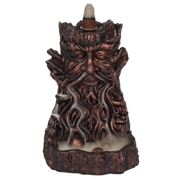 Bronze Effect Tree Man Backflow Incense Burner 0