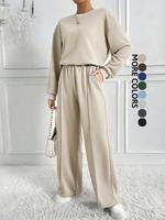 Women's Sporty Loose-Fit Two-Piece Sweatsuit Set