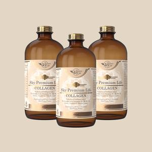 Collagen 8000mg, Liquid Marine Collagen Peptides with Hyaluronic Acid, Biotin, Vitamin C, Zinc, Copper and B Complex, 1440ml, for Skin, Nails & Hair Care, Joints and Bones - Beauty