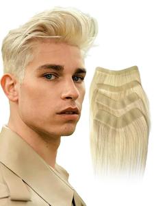 Men's Blonde Short Straight Hair Bangs, Natural Fluffy Hair Wigs for Daily, Cosplay, Anime Or Costume Party, Natural Fluffy Hair Wigs for Daily