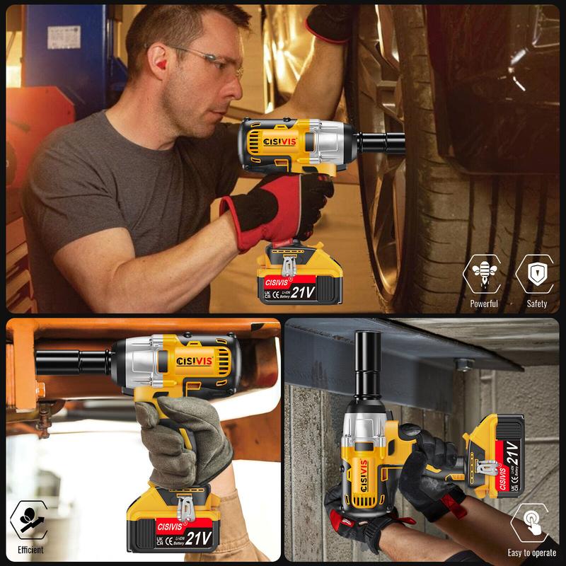 Brand new 1000Nm 1/2" Cordless Electric Impact Wrench Drill Gun Ratchet Driver w/2 Battery Special tools for car repair 4