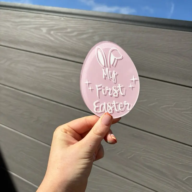 Personalised Acrylic Easter egg plaque 7