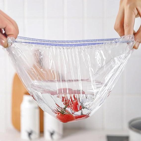 150 Pcs Colorful food cover, Food Covers, Bowl Covers, Food Storage Covers Lids, Universal Elastic Polyethylene Bowl Lids Kitchen Supplies for Fruit/Vegetable/Meat/Food 1