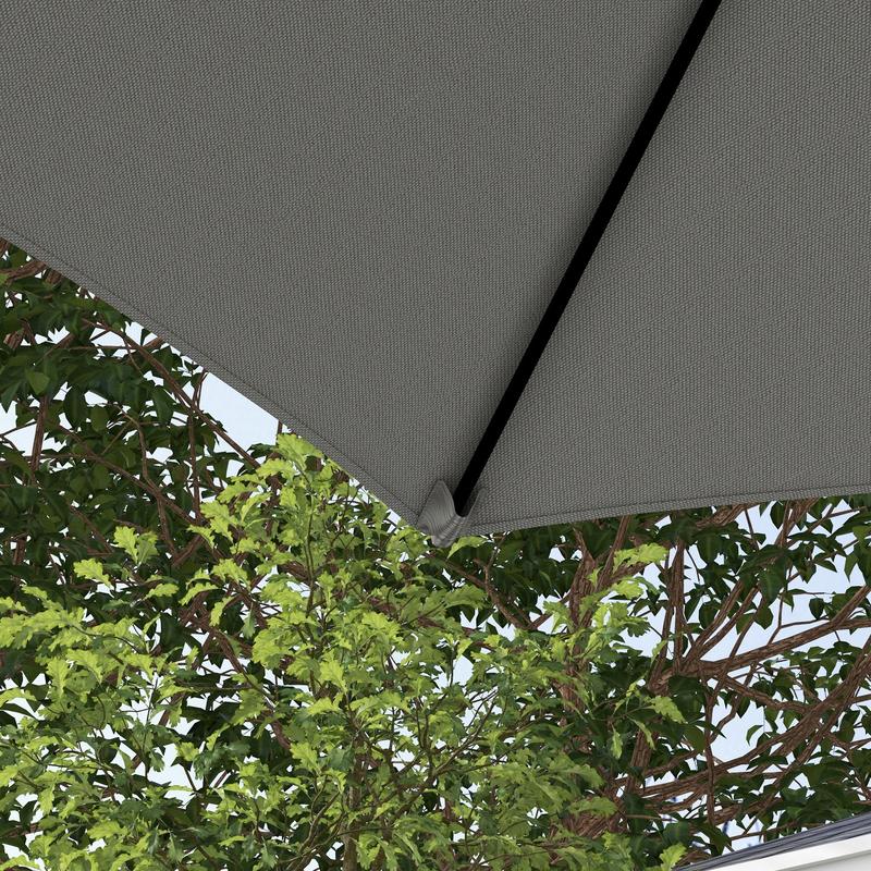 Outsunny 2.5m Rotating Cantilever Parasol - Light Grey 7