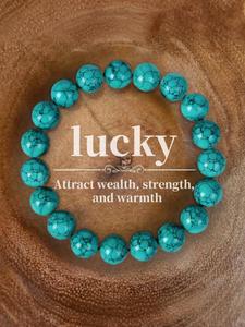 Natural Turquoise Beaded Bracelet, Fashionable Jewelry for Women & Men, Trendy All-match & Exquisite Jewelry for Birthday Gift