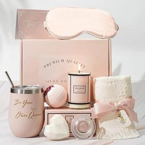 Gift Box Set, 1 Set Including Candle & Eye Mask & Greeting Card & Gift Box, Gift Set for Mother Wife, Halloween