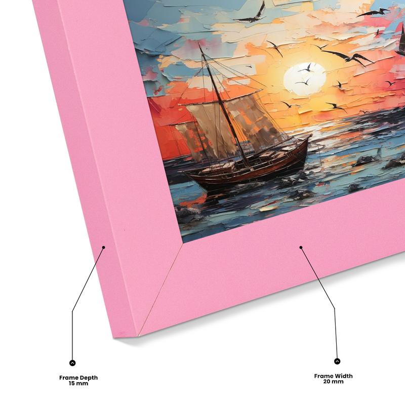 6 x 6 Inch Photo Frame, Pastel Pink Picture Frame, Home Decor wedding pictures Frame, 6x6'' Photo Frame, Blank Photo Frame with Perspex Sheet 4