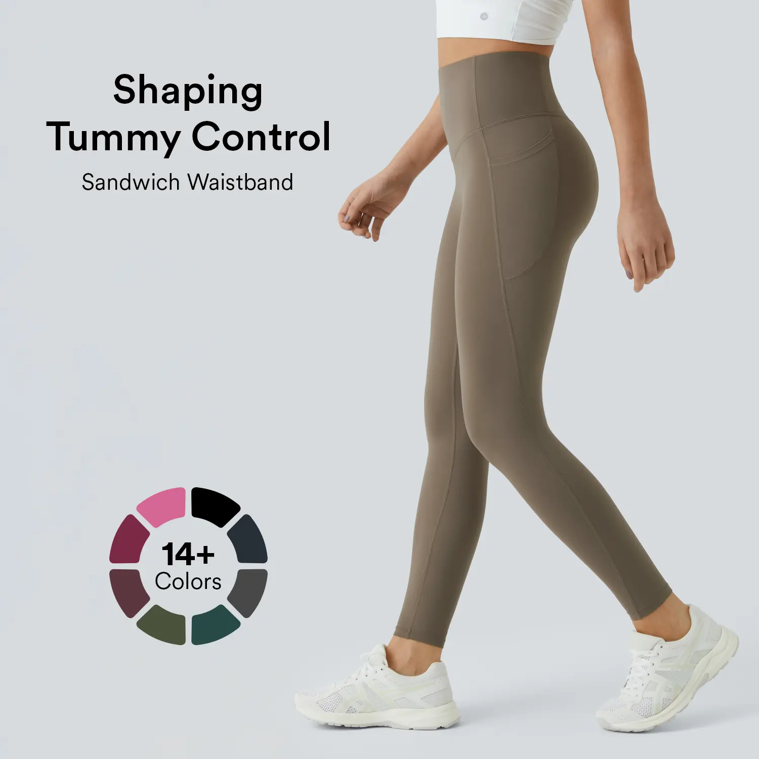 Halara SoCinched Women's High-Waisted UltraSculpt Leggings with Tummy Control & Side Pocket – Comfortable Stretch Fit, Ideal for Casual & Athleisure Wear, Suitable for Spring&Summer #DealDrops