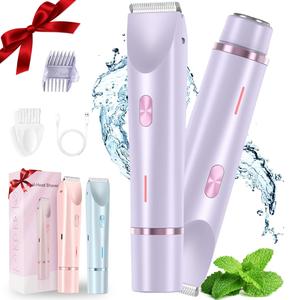 2 in 1 Electric Hair Removal Instrument, 1 Box Usb Rechargeable Waterproof Hair Removal Machine & Accessories, Portable High Quality Trimmer for Women, Clipper Razor, Shaving Products, Hair Cutting Machines, Multifunctional Hair Trimmer, Body Trimmer