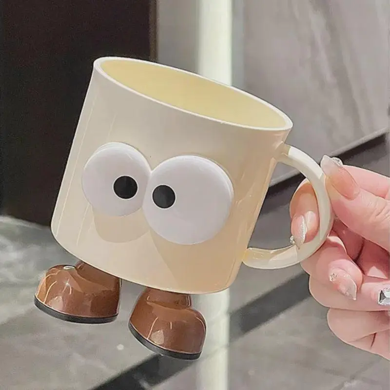 "Cartoon Big Eyes Mouthwash Cup – Creative Plastic Brushing Cup for Adults & Kids, Toothbrush Holder for Bathroom" 3