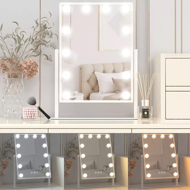 Professional Hollywood Style Vanity Mirror - 12 LED Lights with Dimmer - Glam Dressing Table Mirror for Makeup & Self Care UK 8