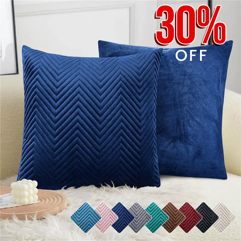 Premium Quality Embossed Velvet Cushions, Cushion Covers with Inners or without Inners 18"X18" Set of 2,4,8 Filled Cushions with Invisible Zipper for Sofa Pillows Bedroom Decor Sofa Living Room Square Cushions