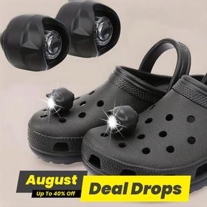 Headlights for Croc Shoes, 3 Light Modes Headlight for Shoes, Light Up Charm Accessories for Shoes, Clip on Headlights Flashlights, Shoe Charms, Croc Charm Set