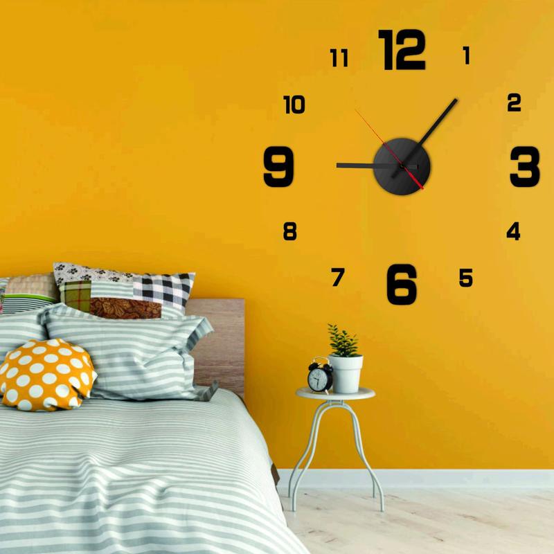 3D Frameless DIY Wall Hanging Clock Wall Stickers for Home and Office Decoration 2