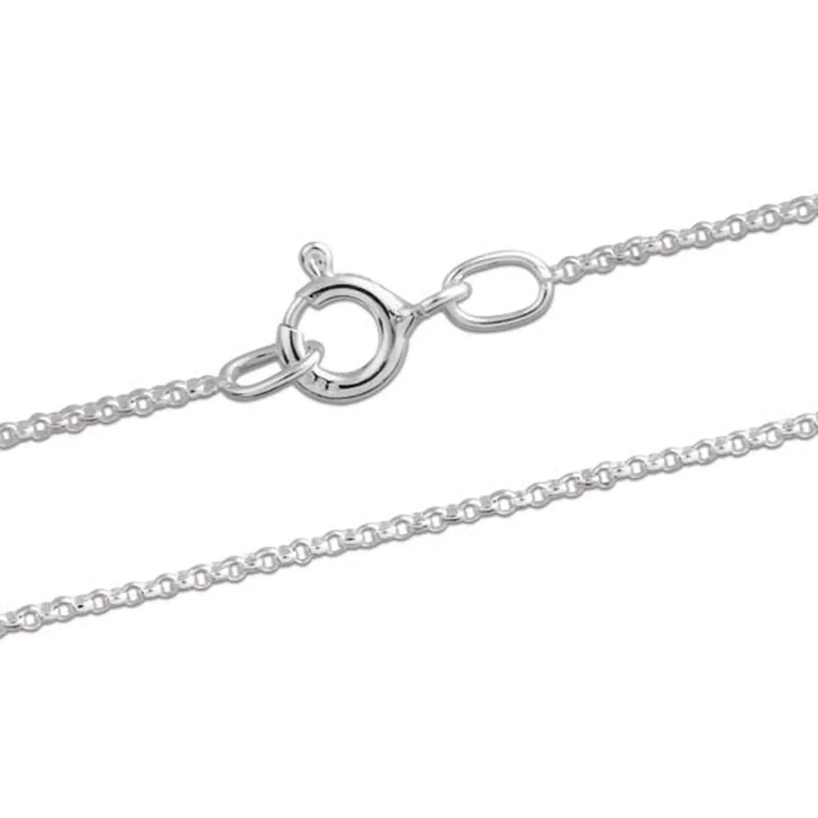 925 Sterling Silver Necklace Chain, Womens Jewellery Intricate 1.0mm Belcher Chain, 16"/18"/20"/22"/24"/26"/28"/30" with Bolt Ring Clasp