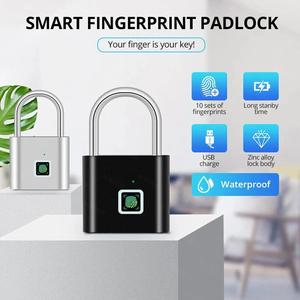 Fingerprint Lock Keyless Waterproof Anti-Theft Smart Lock Fingerprint Padlock