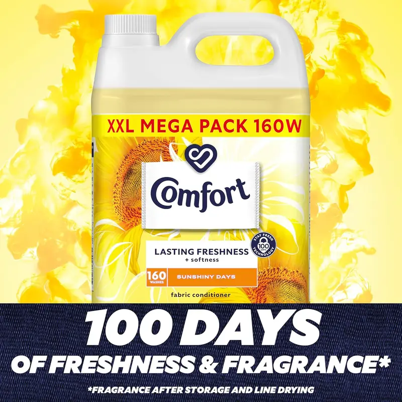 Sunshiny Days Fabric Conditioner with Stay Fresh technology for 100 days of freshness + fragrance* 160 wash 4800ml, Pack Of 1 1