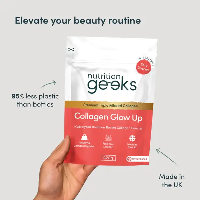 Nutrition Geeks- Collagen Glow Up Powder for Skin Beauty Healthcare Vitamin 4