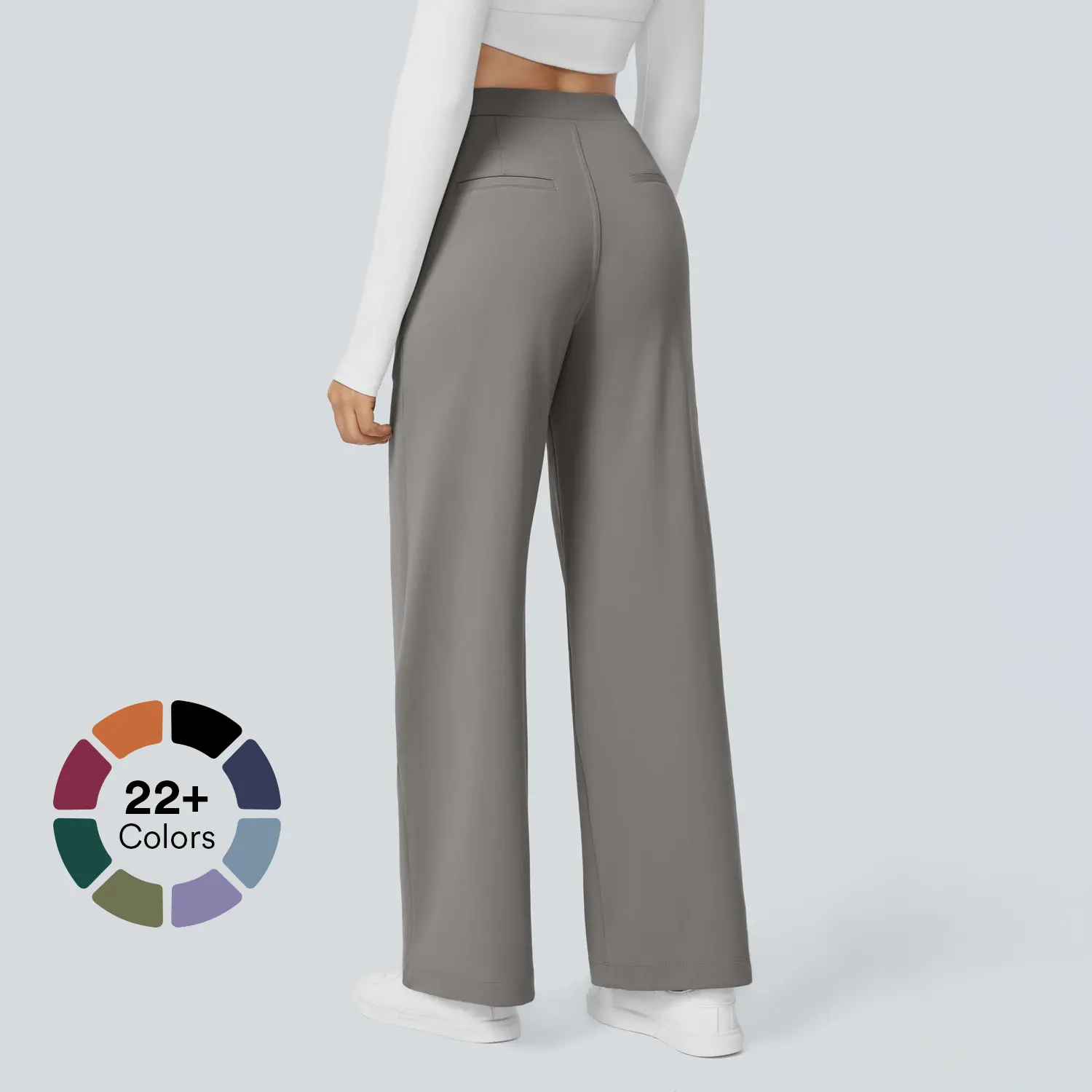 Halara Women's High Waisted Straight Leg Work Trousers with Side Pockets, Smart & Casual Look for Office and Beyond, Lightweight & Elegant, Spring/Summer Ready, Minimalist Comfort Basic Womenswear #DealDrops