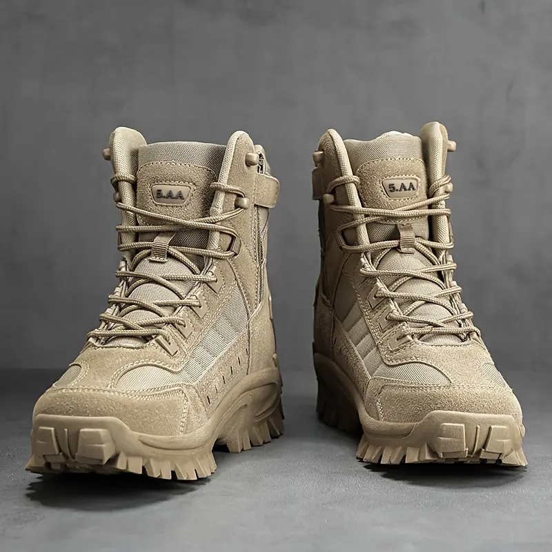 Men's Boots, Outdoor Lace-up Walking Hiking Shoes, Rugged Style Shoes 0