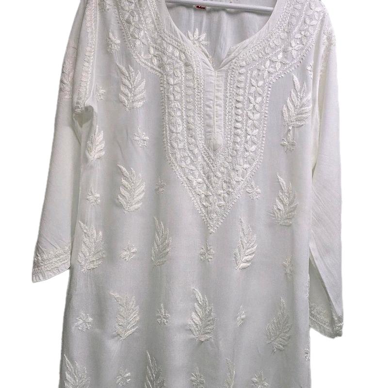 Short length hand embroidered shirts Womenswear Top Fabric Linen Blouse Comfort 1
