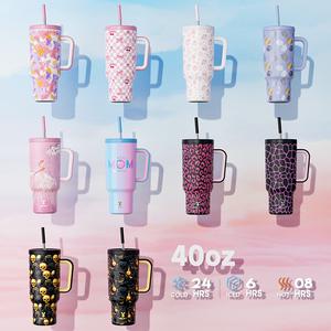 【24-Hour Shipping】40oz Stainless Steel Large Capacity Portable Vacuum Insulated Water Bottle, Coffee Cup,Silicone Seat Cushion Anti Slip And Noise Reduction, 24-Hour Cooling, 8-Hour Insulation, Suitable For Car Cup Holders, Water Bottles, Gifts And Travel