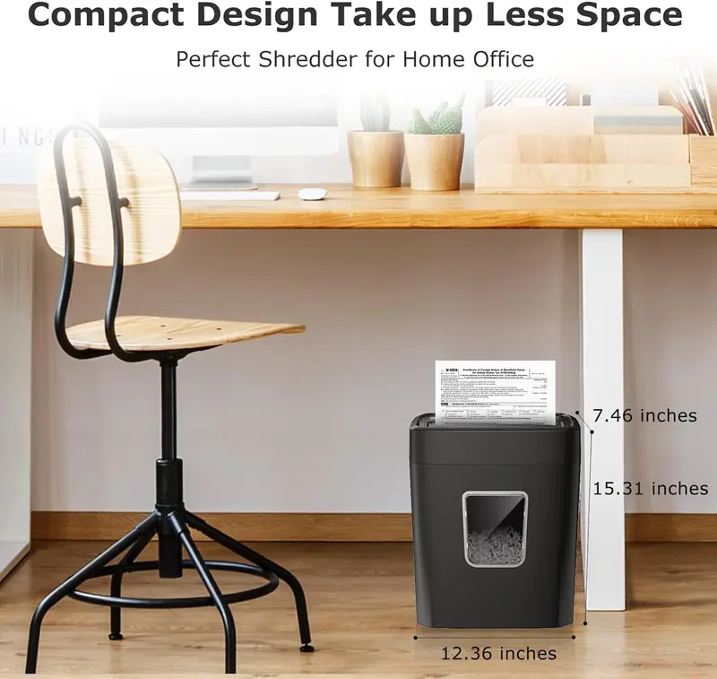 Bonsaii 8-Sheet Cross-Cut Shredder, P-4 Security, 16L Bin, Shreds Cards & Staples, C261-C 4