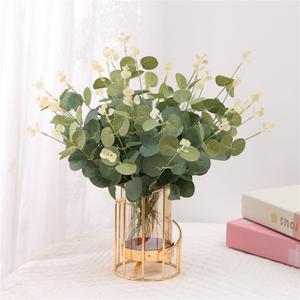40pcs Artificial Eucalyptus Leaves Stems for Wedding Vase Decor Floral Arrangement(without vase)