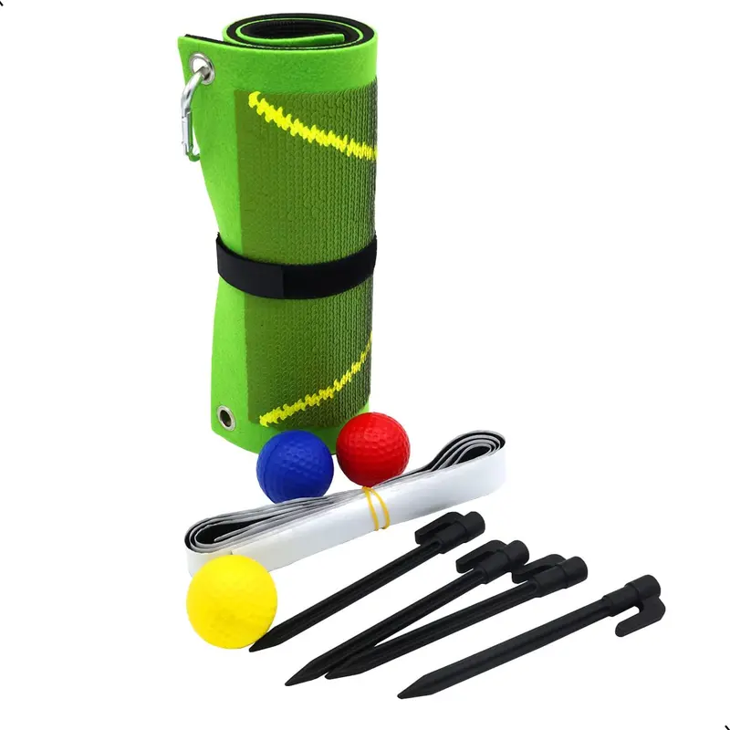 Golf Swing Training Mat, 10*20 inches, Green, Plastic, Rubber, Foldable, Impact Mat for Indoor/Outdoor Training Aid Equipment 5