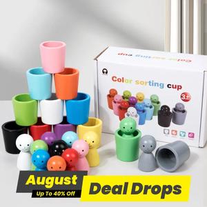 Colorful Stacking Cups Toy, 1 Set Mini Cute Building Blocks Toys for Color Recognition, Creative Stacking Toys for Birthday Gifts, Sensory Toys for Kids, Fidget Toys, Durable Stacker Toys for Boys, Baby Toys, Stackingcups, Box
