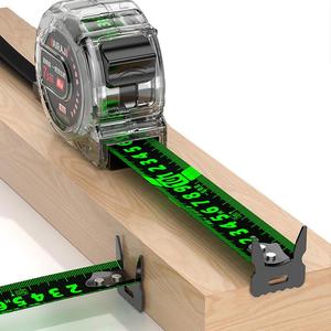 Double Sided Fluorescent Graduated Tape Gauge Measure, 1 Count Multipurpose Portable Measuring Tape, Precision Tape Measure, Manual Measuring Tool for Home & Office, Gift for Girlfriend, Men Gifts, Tools for Mechanics