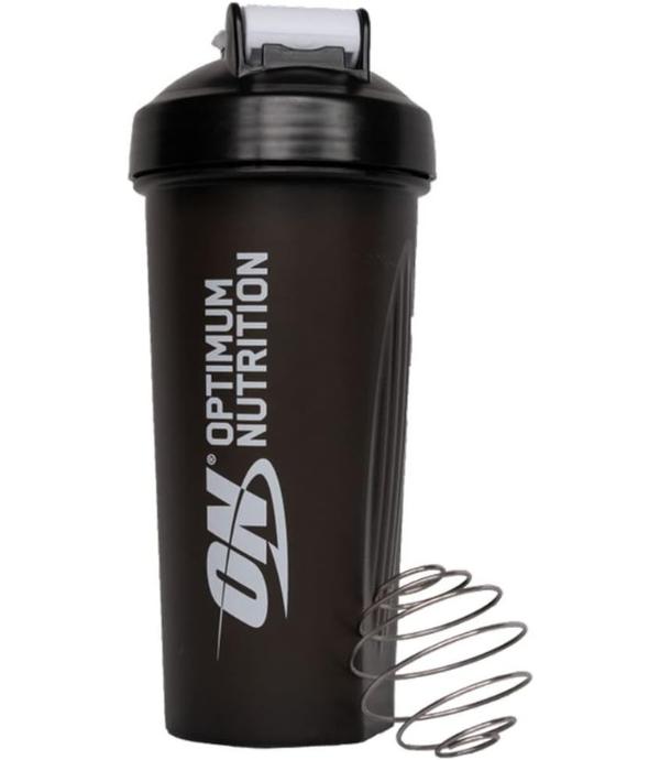 Nutrition ON Shaker with Stainless Steel Mixing Ball, 600 ml - BPA- and DEHP-free, Dishwasher Safe, Black - Utensils 0