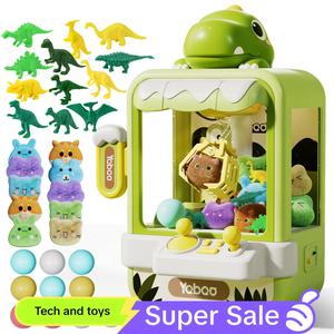 Cute Dinosaur Design Grabber Machine, 1 Set USB & Battery Powered Mini Candy Vending Grabber Machine with Dinosaur Toys & Mini Dolls & Mini Eggs, Winter Gift