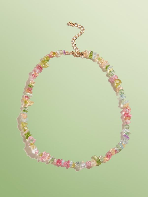 ROMWE Stone Beaded Necklace for Women - Fashion Accessory 0