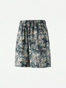 Men's Camo & Argyle Print Bermuda Shorts, Loose Casual Comfy Breathable Shorts for Summer, Men's Bottoms for Outdoor Wear