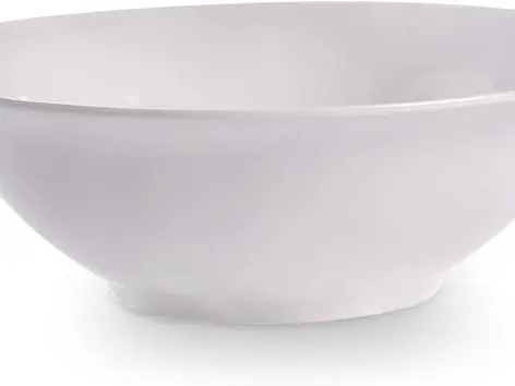 White Serving Bowls - Set of 4 | Serving Dishes | Pasta Bowls | Italian Dinnerware | Porcelain Tableware | For Ramens, Salads, Soups and Noodles | M&W 2
