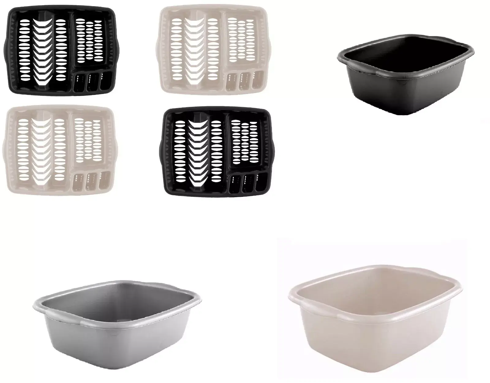 Large Dish Drainer Kitchen Sink Plastic Cutlery Plates Cup Holder washing & Bowl Organiser Racks