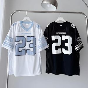 V-neck T-shirt, Free Customization of Name and Number, Jersey, Stylish, Fully Sublimated, 2025