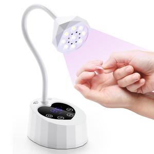 Nail Lamp, Cordless UV LED Nail Lamp, Auto Sensor with 4 Timers, Rechargeable Flash Cure Lamp with Love Base, Great for DIY Home & Salon Manicure, Nail Tech Light