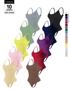 TIANFUC Seamless Shaping Bodysuit, Tummy Control Thong Panties, Women's Underwear & Shapewear, Casual All-Seasons Wear