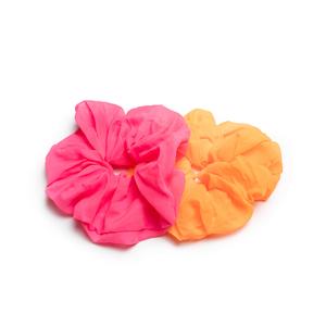 Beachwaver Co. Oversize Scrunchie - Neon Orange + Pink - Pack of 2