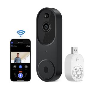 1080P Smart Wireless Doorbell Camera with AI Human Detection, Motion Detector, Two-way Audio, Night Vision, Instant Alerts, Indoor/Outdoor Surveillance Camera, Smart Camera