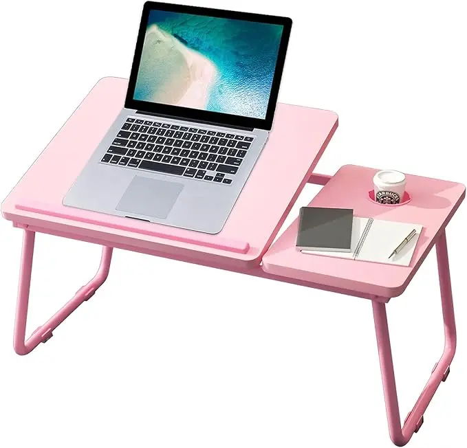 Laptop Desk, Laptop Bed Table with Foldable Legs & Cup Slot, Reading Holder Notebook Stand Breakfast Bed Tray Book Holder for Sofa, Bed, Terrace, Balcony foldable  tray bed  table sofa  tray folding  desk