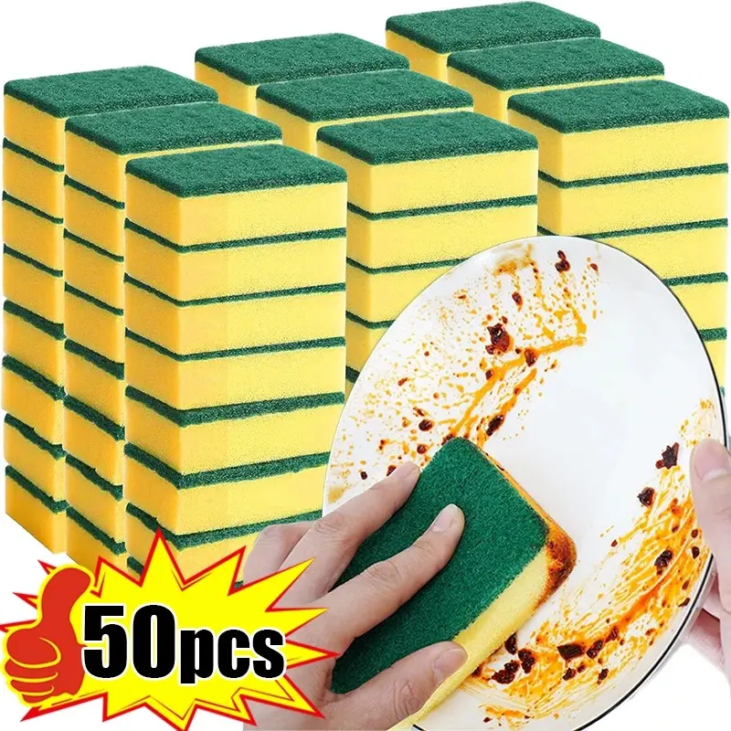 Highly absorbent Double-Sided sponge magic cleaning pot rust sponge cleaning brush kitchen grease cleaning tool 0
