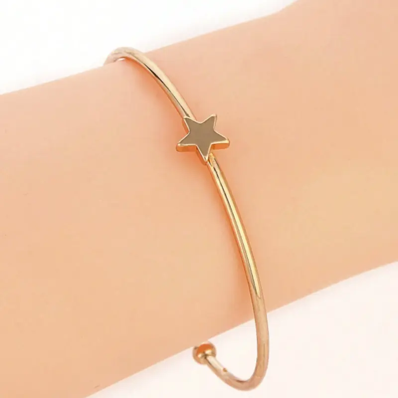 Minimalist gold bracelet, small elegant fashion design for women to wear everyday, ideal gift 4