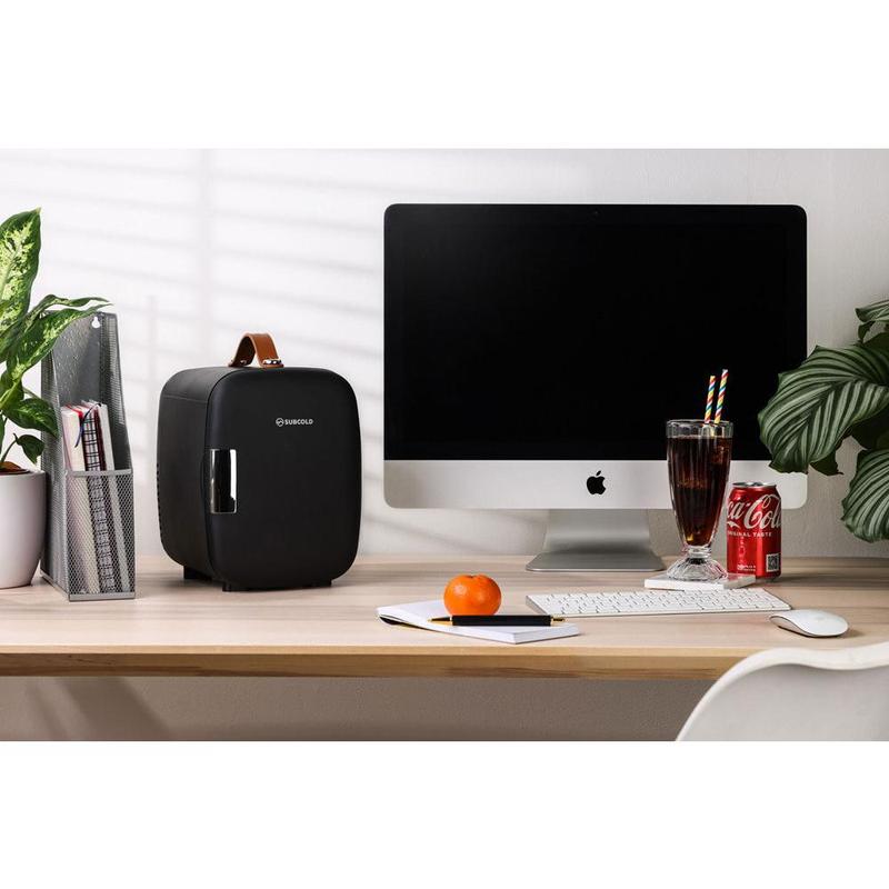 Subcold Pro4 Luxury Mini Fridge Cooler | 4 Litre / 6 Cans | AC and Exclusive USB Power Option | Portable Small Fridge for the Office, Bedroom, Car, Travel, Skincare & Cosmetics (Pink) 6
