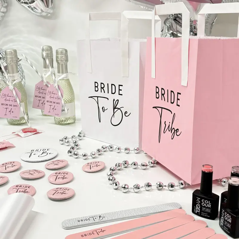 Pink BRIDE TRIBE Hen Party Gift Bags - Party Bags, Hen Do, Hen Party Gifts, Pink Hen Party, Bride Gifts, Bride To Be, Hen Party Decor, Hen Party Accessories 3