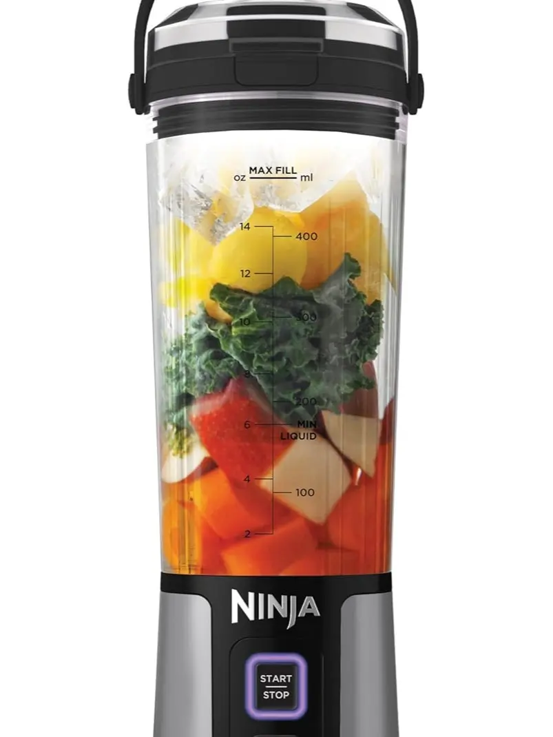 Ninja Blast Portable Blender, 530ml, Leakproof Lid & Sip Spout, Powerful Cordless Mini Blender, Rechargeable, Portable Smoothies, Protein Shakes, Blends Ice & Frozen Fruit, Black, BC151UKBK