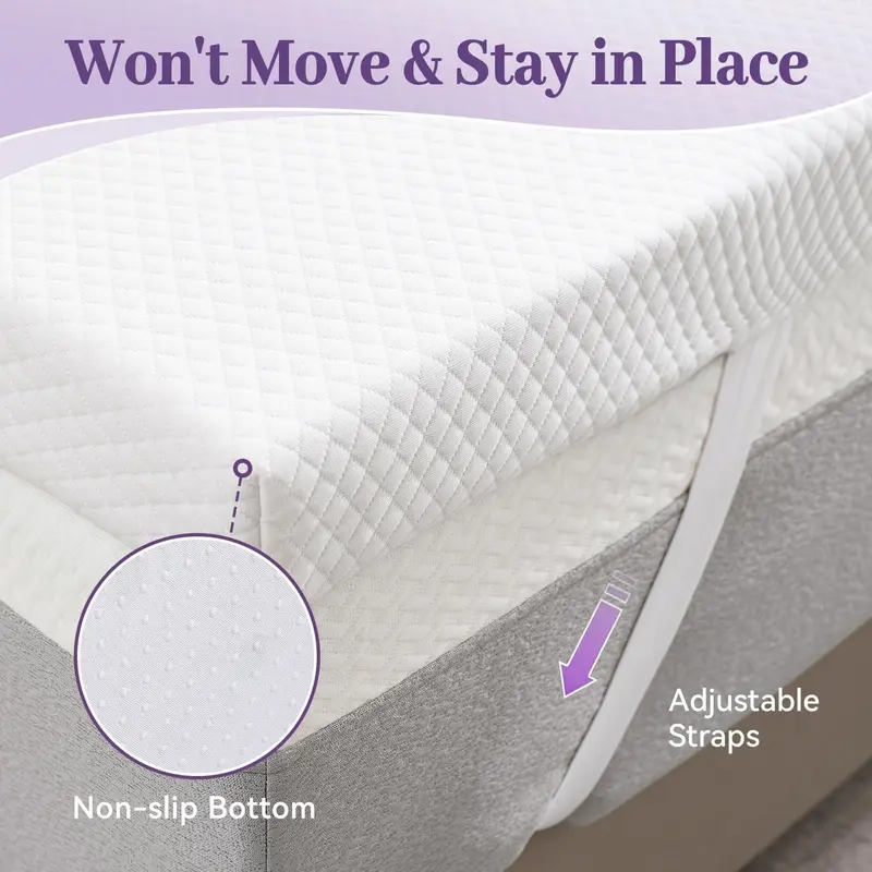 Memory Foam Mattress Topper 1" 2" & 3" Thick – Breathable & Cooling – All UK Sizes – Single, Double, 4FT, King & Super King foam memory topper 1